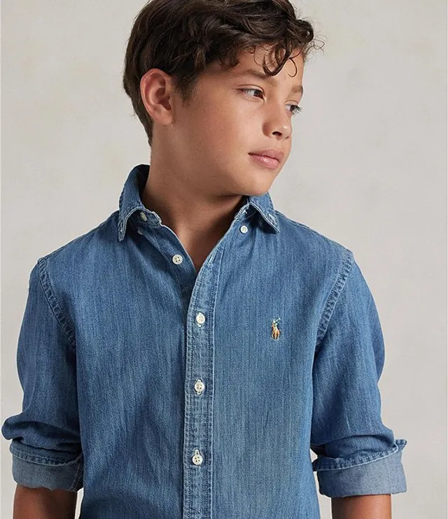 Ralph Lauren Children's Wear Big Boys' Long Sleeve Chambray Sportshirt