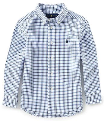 Polo Ralph Lauren Little Boys 2T-7 Long-Sleeve Checked Plaid Poplin Shirt