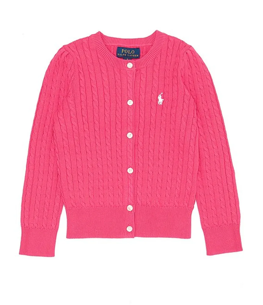 Polo Ralph Lauren Childrenswear Little Girls 2T-6X Cable-Knit Cardigan Sweater