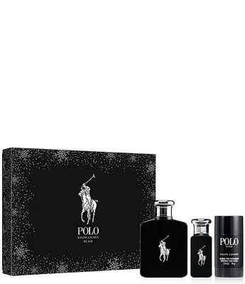 macy's polo black gift set