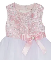 Rare Editions Baby Girls 3-24 Months Embroidered/Tiered Mesh Fit-And-Flare Dress