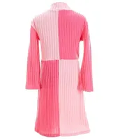 Rare Editions Big Girls 7-16 Long Sleeve Color Block Sweater-Knit Sheath Dress