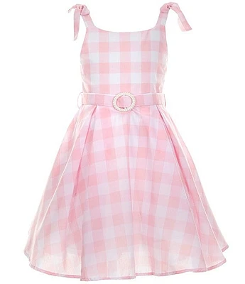 Rare Editions Big Girls 7-16 Sleeveless Gingham-Checked Fit-And-Flare Dress