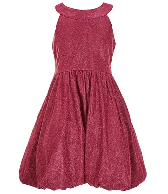 Rare Editions Big Girls 7-16 Sleeveless Halter-Neck Caged-Back Dress