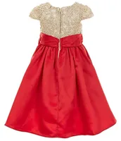 Rare Editions Little Girls 2T-6X Cap-Sleeve Embroidered High-Low Dress