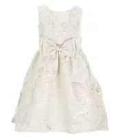 Rare Editions Little Girls 2T-6X Sleeveless Lurex Metallic Jacquard Brocade Fit-And-Flare Dress