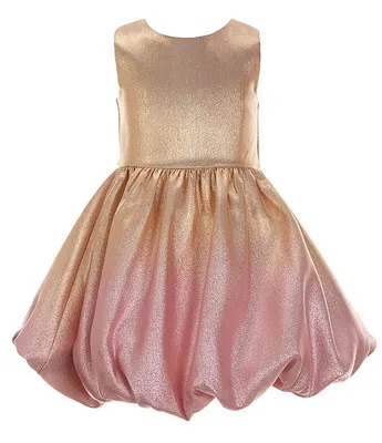 Rare Editions Little Girls 2T-6X Sleeveless Ombre Bow-Back Bubble-Hem Dress