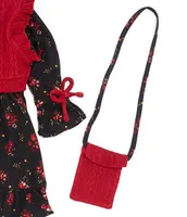 Rare Editions Little Girls 2T-6X Sleeveless Solid Sweater Knit Vest & Floral-Printed Fit And Flare Dress Set