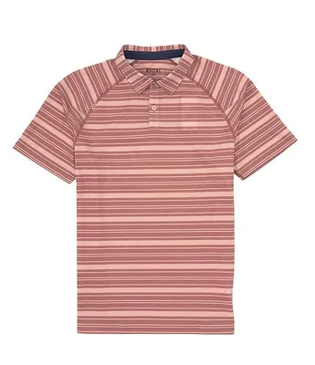 Rhone Delta Pique Stripe Short Sleeve Polo Shirt
