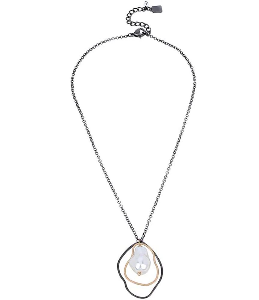 Robert Lee Morris Soho Pearl Sculptural Pendant Necklace | Brazos Mall