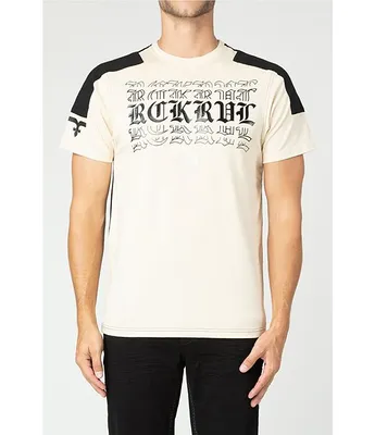Rock Revival Color Block Quilted Sleeve T-Shirt
