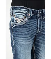 Rock Revival Straight Leg Fleur-De-Lis Denim Jeans