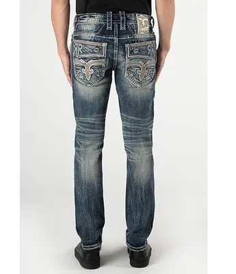 Rock Revival Seth Alt Straight-Leg Distressed Denim Jeans