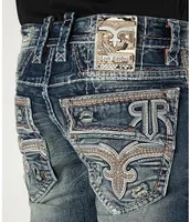 Rock Revival Seth Alt Straight-Leg Distressed Denim Jeans