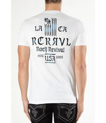Rock Revival Short Sleeve Logo Flag Graphic T-Shirt