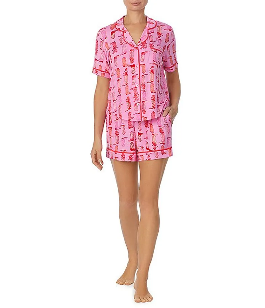 bebe Womens Pajama Sets Logo Print, Notch Collar Pajama Top and