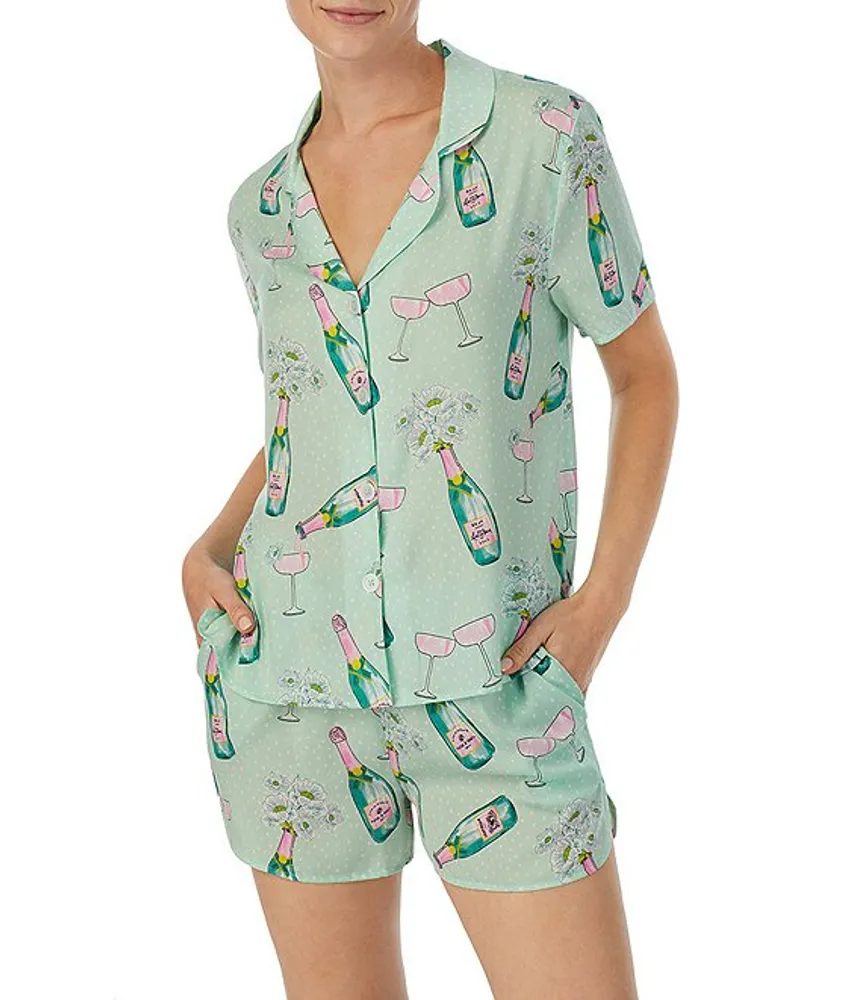 Sensual Satin Notch Collar Pajama Set - Soma