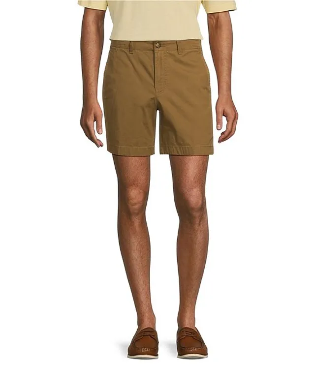 Roundtree & Yorke Big Tall Flat Front Washed 9#double; and 11#double;  Inseam Chino Shorts