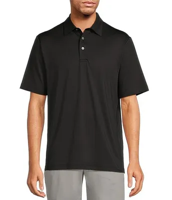 Roundtree & Yorke Big Tall Performance Short Sleeve Solid Textured Polo Shirt