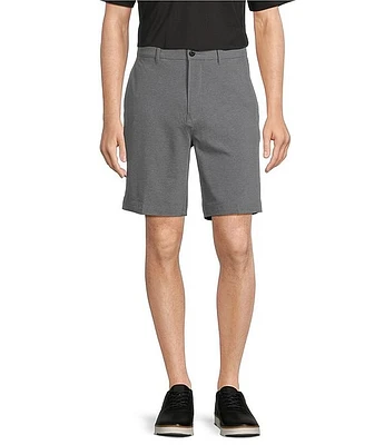 Roundtree & Yorke Big Tall Performance Stretch Fabric Classic Fit Flat Front 9#double; And 11#double; Heathered Shorts