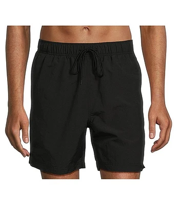 Roundtree & Yorke Big Tall Portside Solid 6#double; and 8#double; Inseam Swim Trunks