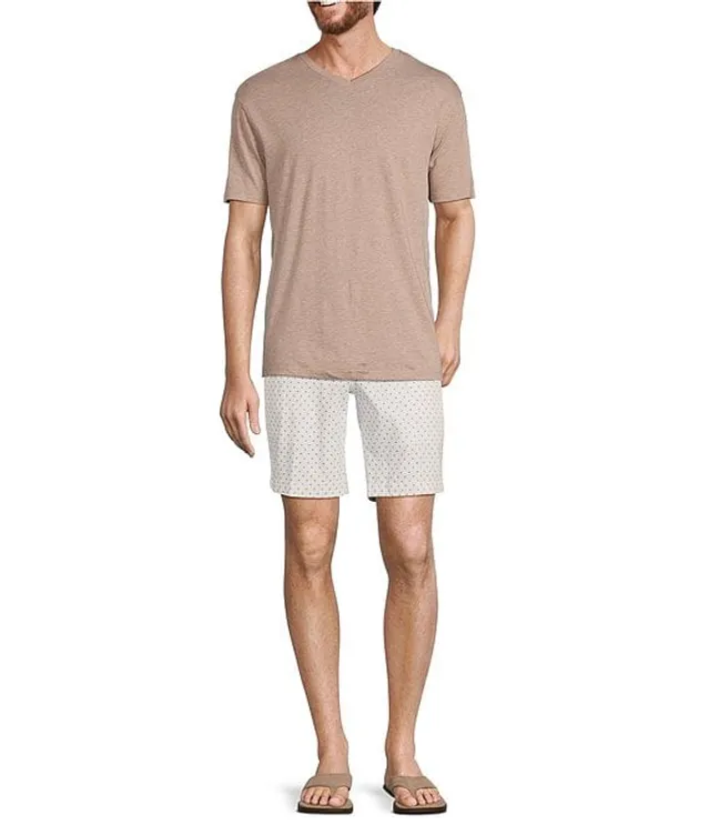 Roundtree & Yorke Big Tall Flat Front Washed 9#double; and 11#double;  Inseam Chino Shorts