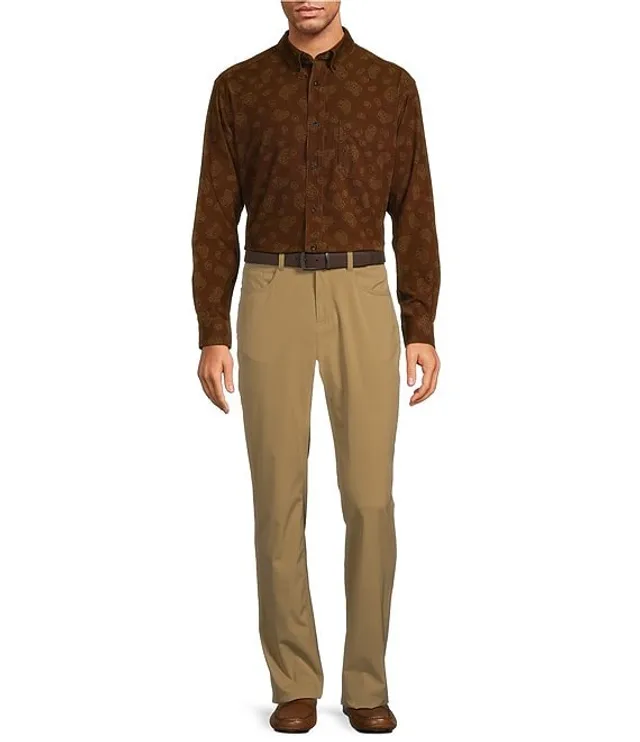 Roundtree & Yorke Long Sleeve Paisley Corduroy Sport Shirt