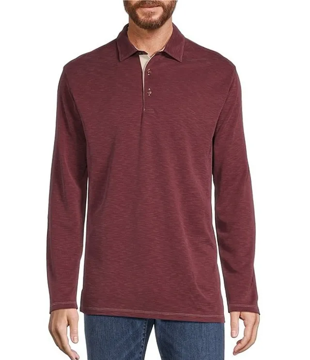 Roundtree & Yorke Long Sleeve Solid Supima Polo Shirt