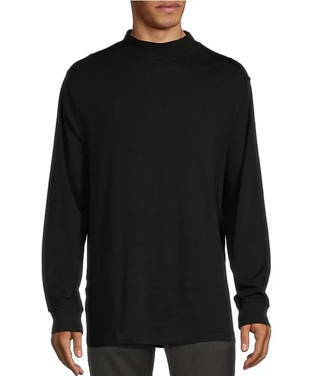 Roundtree & Yorke Long Sleeve Solid Mock Neck Pullover