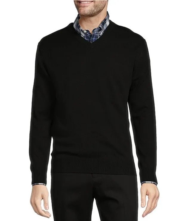 Roundtree & Yorke Long Sleeve Solid Mock Neck Pullover