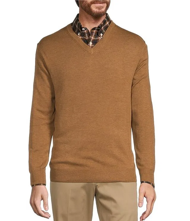 Roundtree & Yorke Long Sleeve Solid Mock Neck Pullover