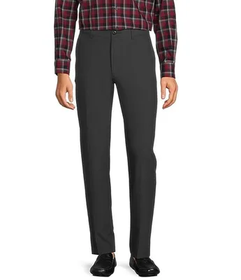 Roundtree & Yorke Performance Andrew Straight Fit Flat Front Heathered Pants