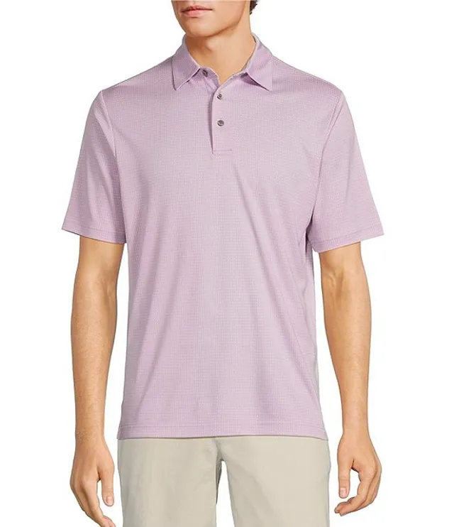 Roundtree & Yorke Short Sleeve Solid Jacquard Sport Shirt