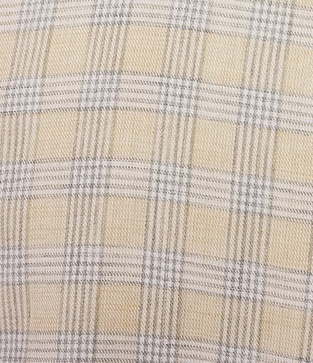 Roundtree & Yorke Long Sleeve Checked Twill Sport Shirt