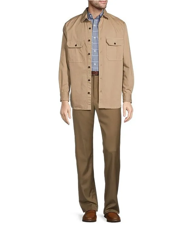 Roundtree & Yorke Long Sleeve Solid Shirt Jacket