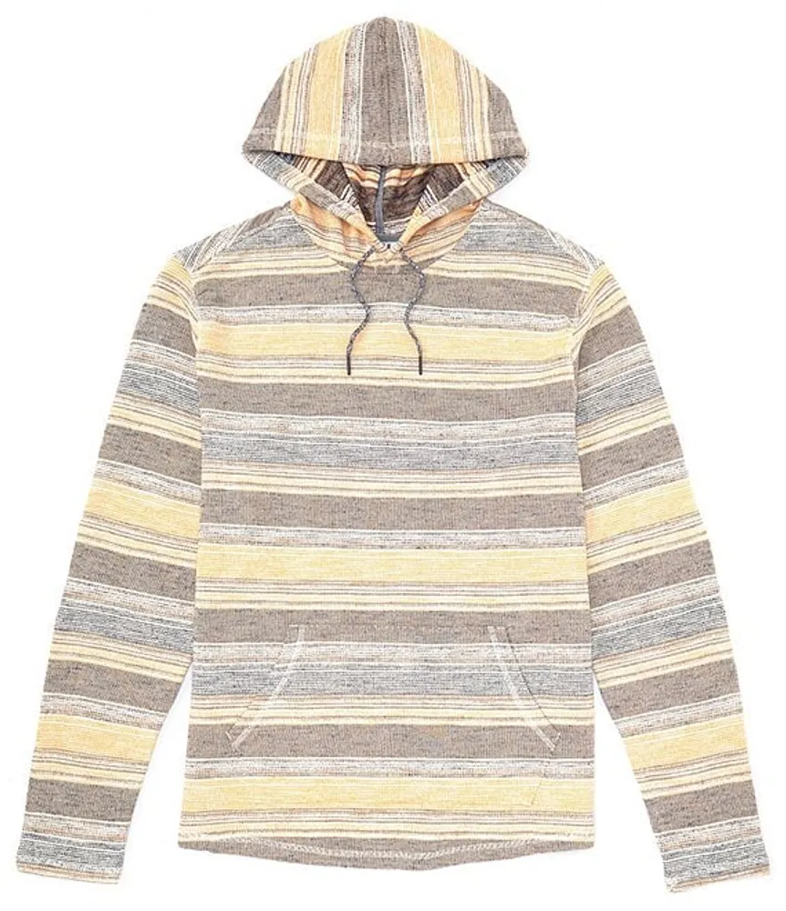 Rowm Big & Tall Long Sleeve Textured Stripe Hoodie