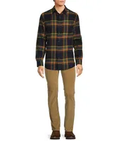 Rowm Big & Tall Nomad Collection Long Sleeve Portuguese Flannel Plaid Shirt