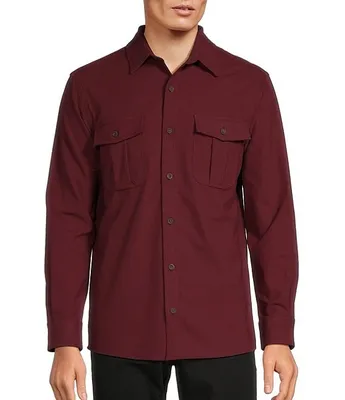 Rowm Big & Tall The Lodge Collection Long Sleeve Brushed Solid Button Down Shirt
