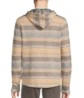 Rowm Into The Blue Collection Long Sleeve Textured Stripe Hoodie