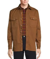 Rowm Into The Blue Collection Rambler Long Sleeve Solid Garment Washed Twill Shirt Jacket