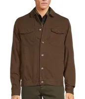 Rowm The Lodge Collection Rambler Solid Canvas Trucker Jacket