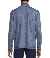 Rowm Rec & Relax Long Sleeve Performance Geometric Quarter-Zip Pullover