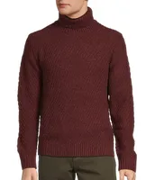 Rowm The Lodge Collection Long Sleeve Textured Solid Sweater