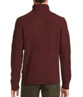 Rowm The Lodge Collection Long Sleeve Textured Solid Sweater