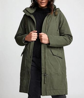 Runyon Long-Sleeve Canvas Hooded Parka Jacket