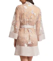 Rya Collection Stunning Long Sleeve Coordinating Embroidered Robe