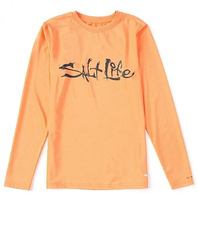 Salt Life Big Boys 6-16 Long Sleeve Signature Icons SLX UV Sun Tee