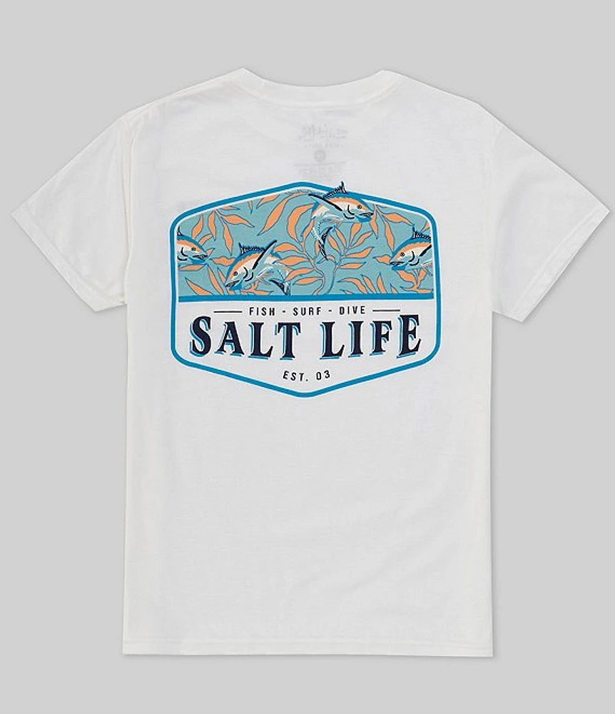Salt Life Big Boys 8-20 Short Sleeve Hide N Sea Graphic T-Shirt