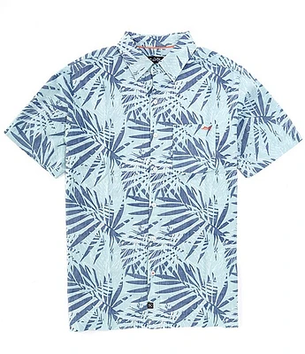 Salt Life Short Sleeve Jungle Vibes Reverse Print Woven Shirt