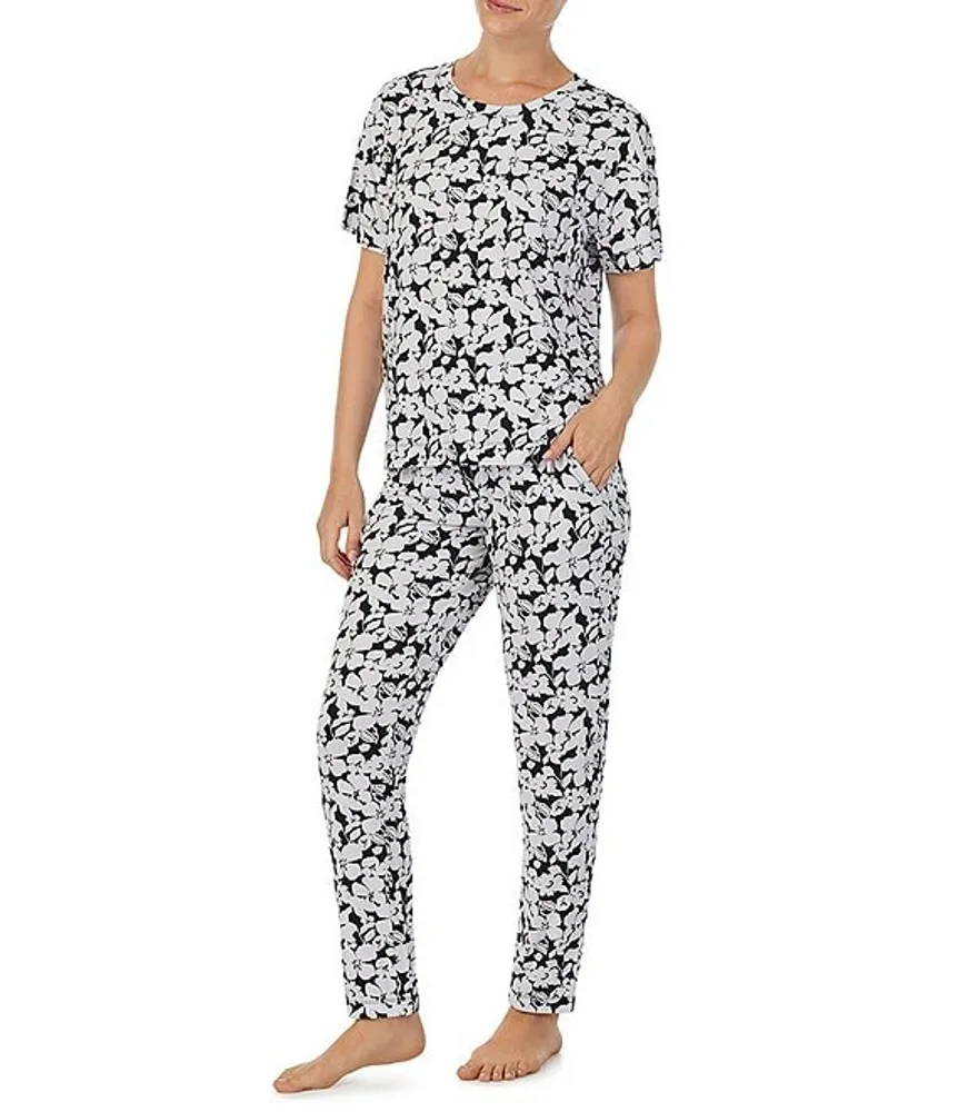 notch neck printed nightwear pyjama set